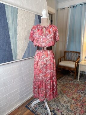 INC International Concepts Pink Paisley Boho Maxi Dress
